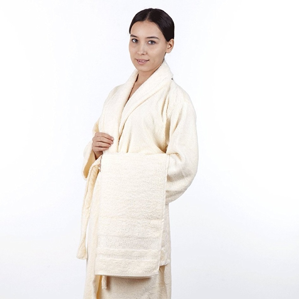 Bathrobe 60% Bamboo 40% Turkish Cotton Ecru